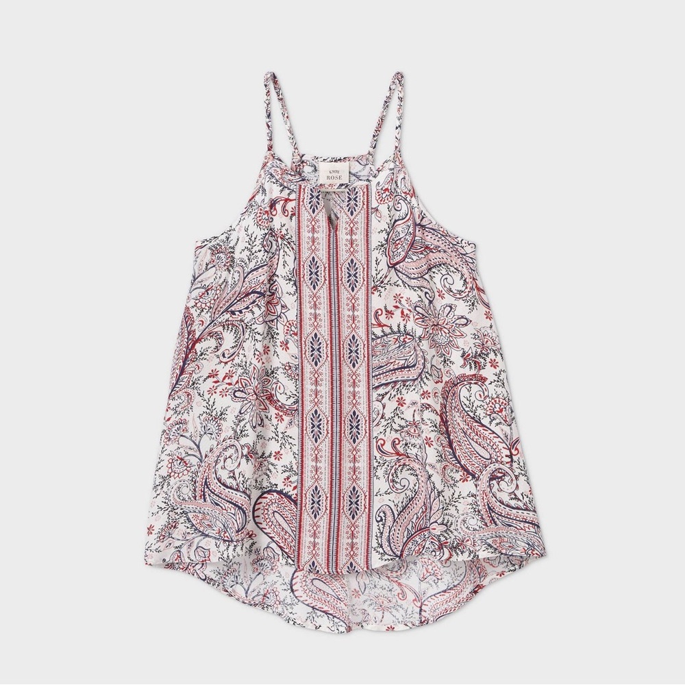 NWOT Knox Rose Paisley Print Sleeveless Blouse - sz XS